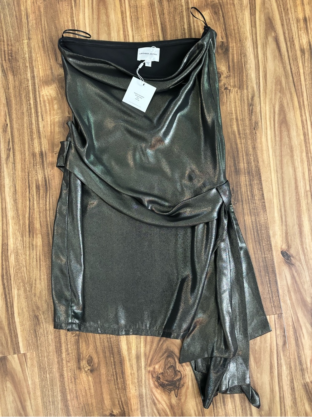 Lavender Brown Tessa Dress in Black Gold